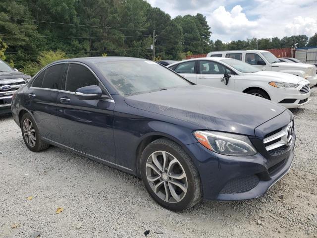 55SWF4KB9FU020819 - 2015 MERCEDES-BENZ C 300 4MATIC BLUE photo 4