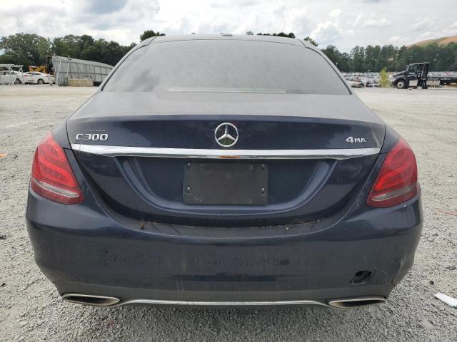 55SWF4KB9FU020819 - 2015 MERCEDES-BENZ C 300 4MATIC BLUE photo 6