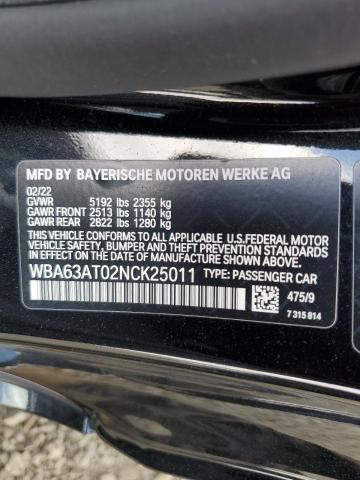 WBA63AT02NCK25011 - 2022 BMW M440XI BLACK photo 12