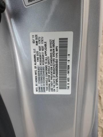 5FNRL5H66BB066464 - 2011 HONDA ODYSSEY EXL SILVER photo 13