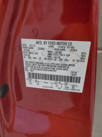 1FMCU0D75AKD44787 - 2010 FORD ESCAPE XLT 红色 照片 13