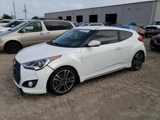 KMHTC6AE0GU289624 - 2016 HYUNDAI VELOSTER TURBO WHITE photo 1