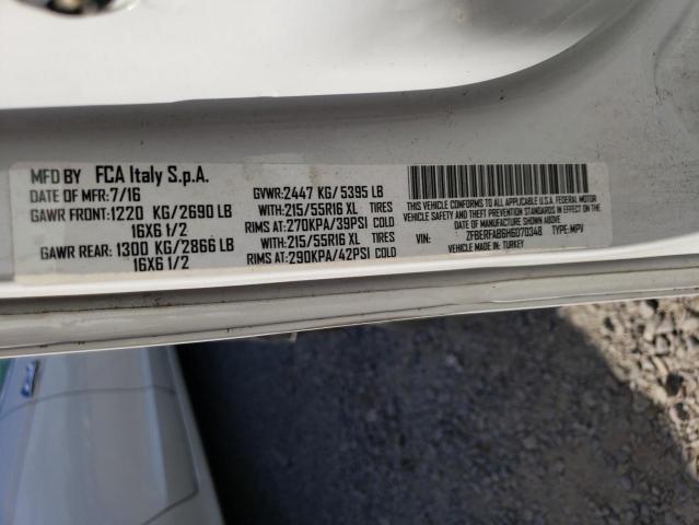 ZFBERFAB6H6D70348 - 2017 RAM PROMASTER თეთრი ფოტო 13