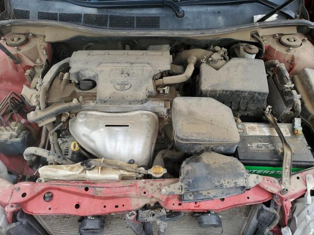 4T1BF1FK1CU621195 - 2012 TOYOTA CAMRY BASE RED photo 11