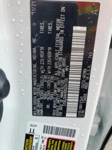 5TDGZRAHXNS094356 - 2022 TOYOTA HIGHLANDER XLE WHITE photo 13