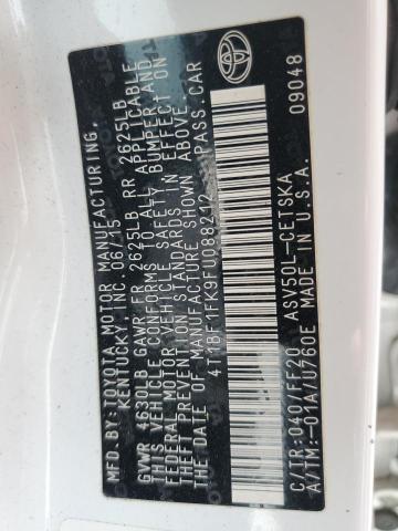 4T1BF1FK9FU088212 - 2015 TOYOTA CAMRY LE თეთრი ფოტო 12