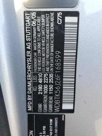 WDBTK56J26F168599 - 2006 MERCEDES-BENZ CLK 350 SILVER photo 12