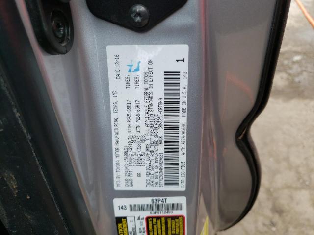 5TFRZ5CN4HX029621 - 2017 TOYOTA TACOMA ACCESS CAB ვერცხლისფერი ფოტო 13