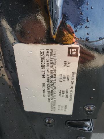 1G2ZG57B884127661 - 2008 PONTIAC G6 BASE BLACK photo 12