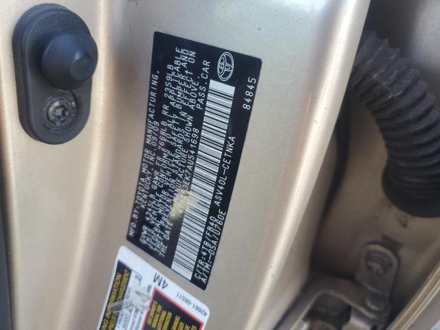 4T1BF3EK7AU541698 - 2010 TOYOTA CAMRY BASE 米色 照片 12