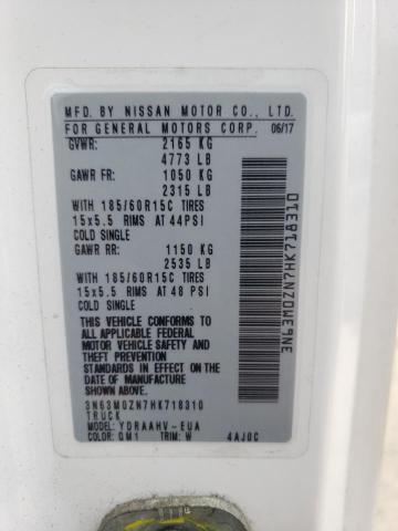 3N63M0ZN7HK718310 - 2017 CHEVROLET CITY EXPRE LT 白色 照片 13