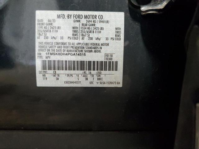 1FMSK8DH4PGA14515 - 2023 FORD EXPLORER XLT أزرق صورة 13