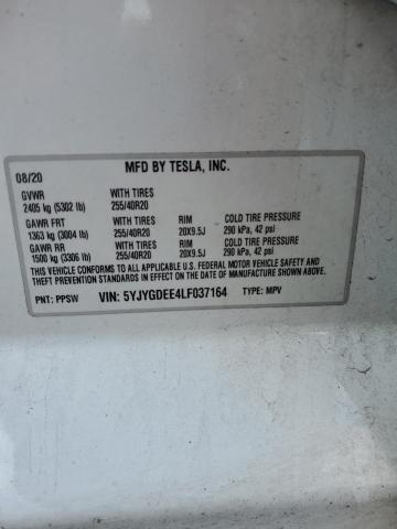 5YJYGDEE4LF037164 - 2020 TESLA MODEL Y Ağ foto 13