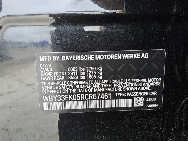 WBY33FK05RCR67461 - 2024 BMW I5 EDRIVE 40 Negro foto 12