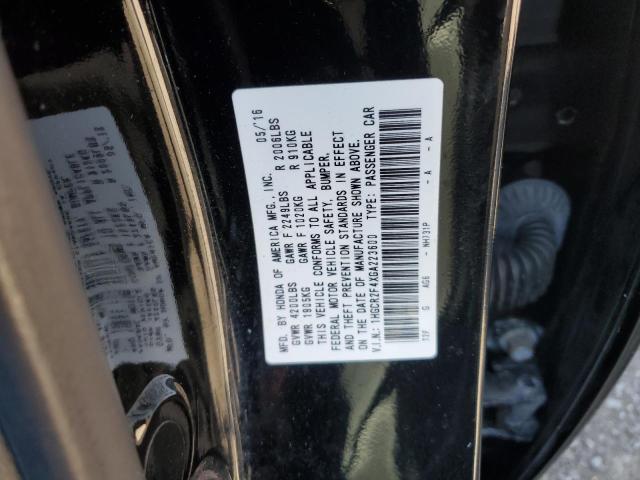 1HGCR2F4XGA223600 - 2016 HONDA ACCORD LX BLACK photo 12