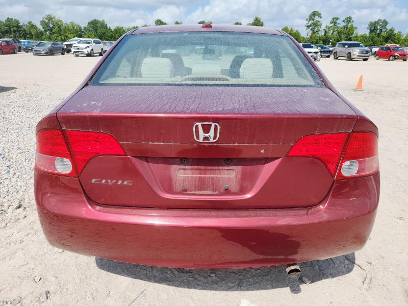 1HGFA16837L065364 - 2007 HONDA CIVIC EX RED photo 6