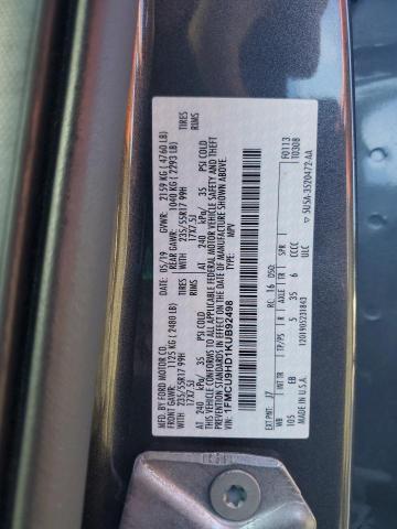 1FMCU9HD1KUB92498 - 2019 FORD ESCAPE SEL Szary zdjęcie 12