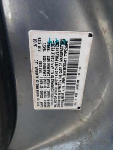 5FNRL386X8B057411 - 2008 HONDA ODYSSEY EXL Արծաթագույն լուսանկար 14