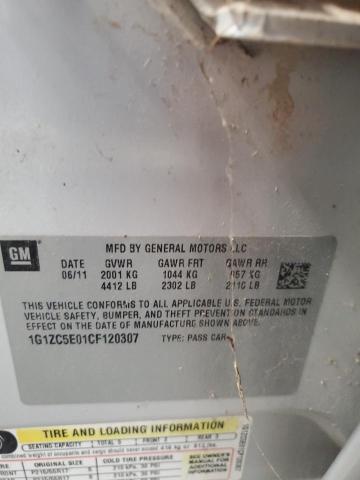 1G1ZC5E01CF120307 - 2012 CHEVROLET MALIBU 1LT SILVER photo 12