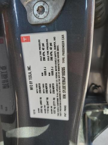 5YJ3E1EB6JF185205 - 2018 TESLA MODEL 3 Gris photo 12