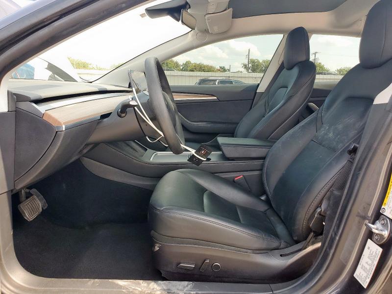 5YJ3E1EB1NF174053 - 2022 TESLA MODEL 3 GRAY photo 7