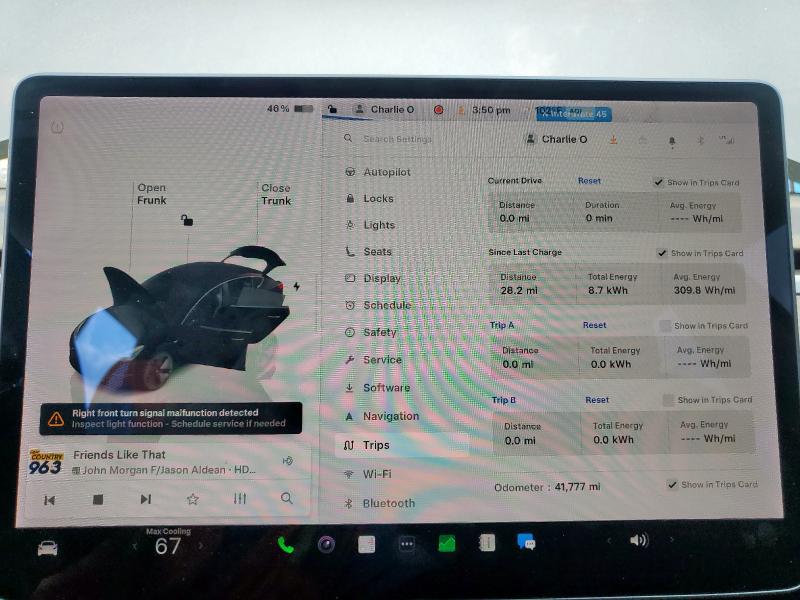 5YJ3E1EB1NF174053 - 2022 TESLA MODEL 3 GRAY photo 9