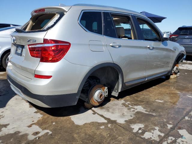 5UXWX9C54H0T06825 - 2017 BMW X3 XDRIVE28I SILVER photo 3