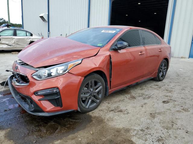 3KPF34ADXME321387 - 2021 KIA FORTE GT LINE ORANGE photo 1