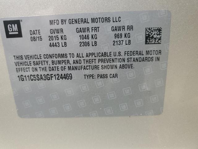 1G11C5SA3GF124469 - 2016 CHEVROLET MALIBU LIM LT 米色 照片 13