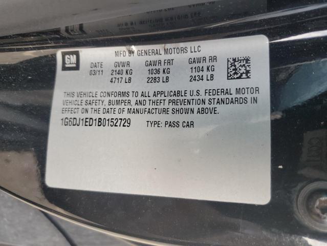 1G6DJ1ED1B0152729 - 2011 CADILLAC CTS PERFORMANCE COLLECTION Schwarz Foto 12