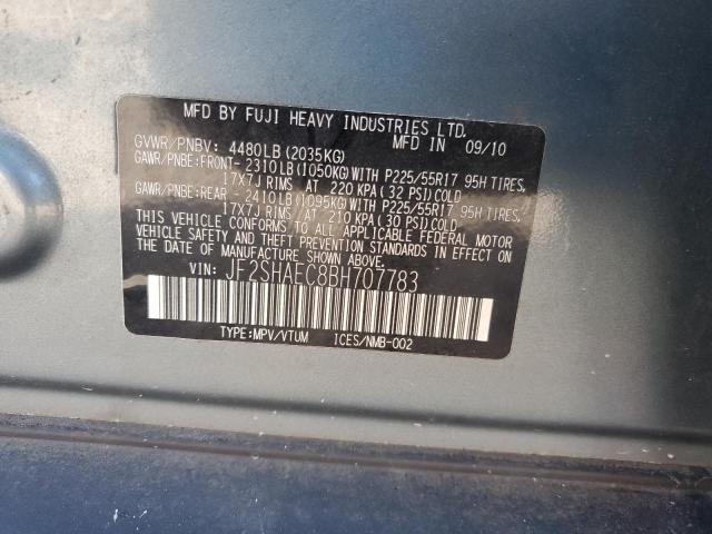 JF2SHAEC8BH707783 - 2011 SUBARU FORESTER LIMITED Dəniz mavisi foto 13