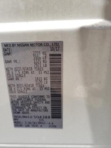 5N1DL0MN3JC504388 - 2018 INFINITI QX60 WHITE photo 13