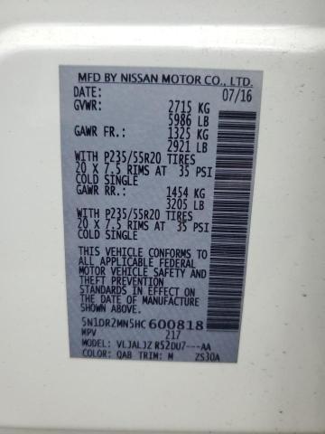 5N1DR2MN5HC600818 - 2017 NISSAN PATHFINDER S 白色 照片 13