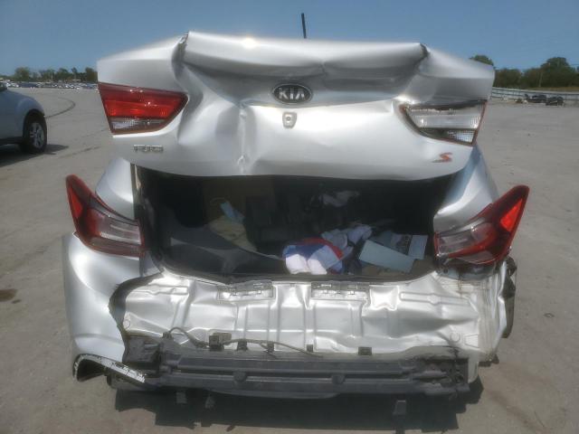 3KPA24AD4LE295316 - 2020 KIA RIO LX SILVER photo 6