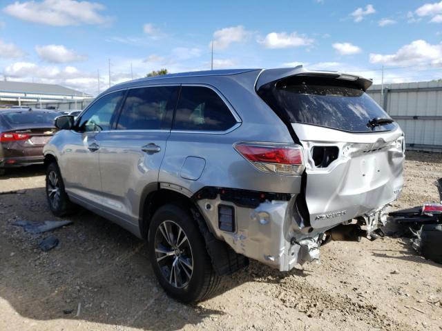 5TDJKRFH9GS328640 - 2016 TOYOTA HIGHLANDER XLE SILVER photo 2
