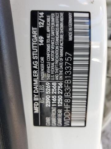 WDDHF8JB3FB133757 - 2015 MERCEDES-BENZ E 350 4MATIC WHITE photo 12