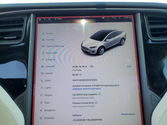 5YJXCBE2XKF205602 - 2019 TESLA MODEL X WHITE photo 9