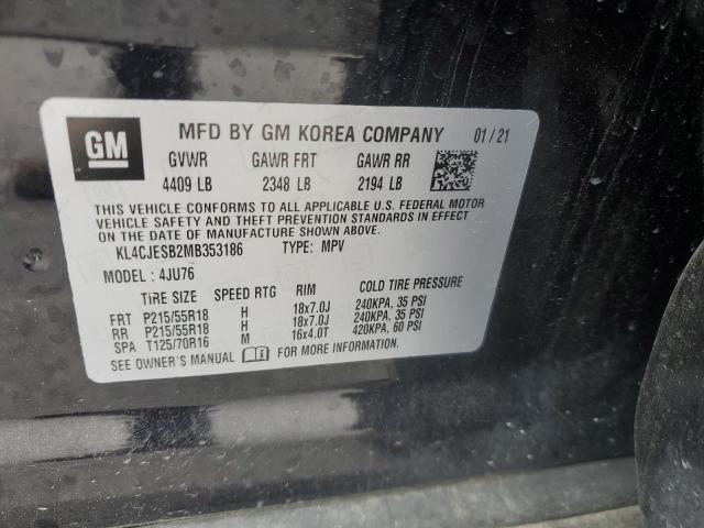 KL4CJESB2MB353186 - 2021 BUICK ENCORE PREFERRED BLACK photo 13