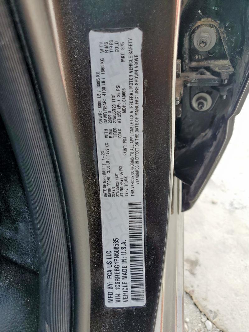 1C6RREBG1PN608585 - 2023 RAM 1500 BIG HORN/LONE STAR BLACK photo 12