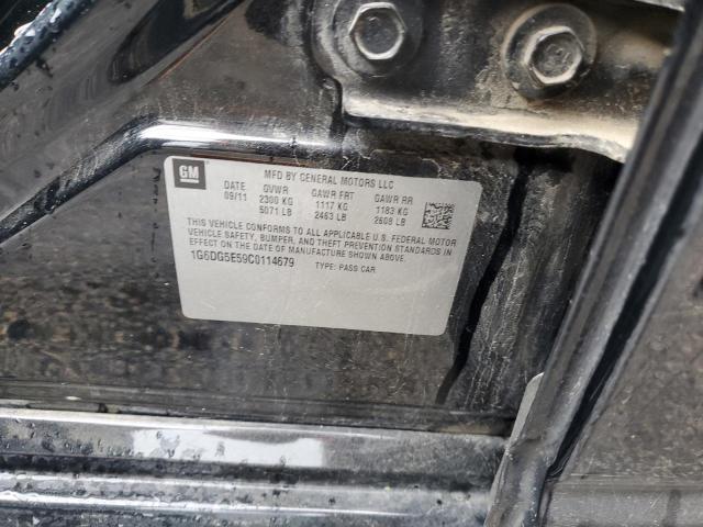 1G6DG5E59C0114679 - 2012 CADILLAC CTS LUXURY COLLECTION Սև լուսանկար 12