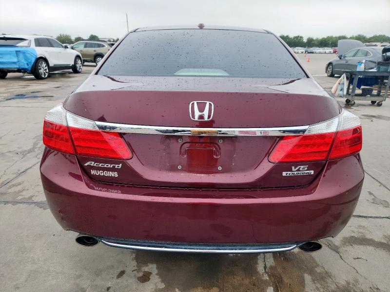 1HGCR3F96DA035993 - 2013 HONDA ACCORD TOURING BURGUNDY photo 6