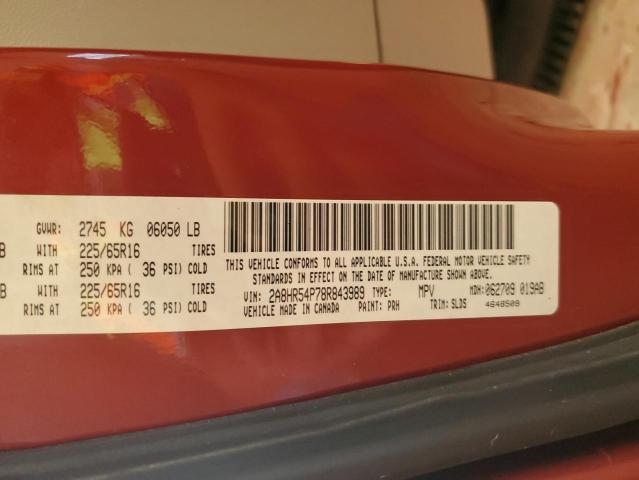 2A8HR54P78R843989 - 2008 CHRYSLER TOWN & COU TOURING 红色 照片 13