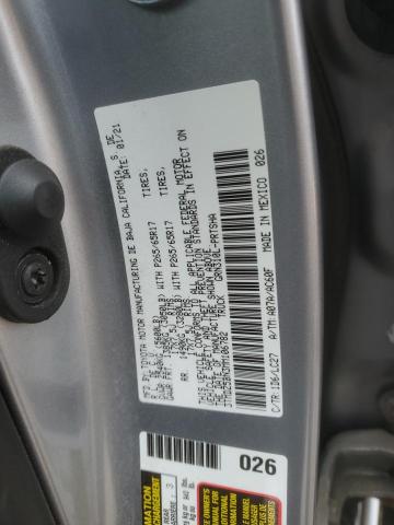 3TMDZ5BN3MM106782 - 2021 TOYOTA TACOMA DOUBLE CAB ვერცხლისფერი ფოტო 12