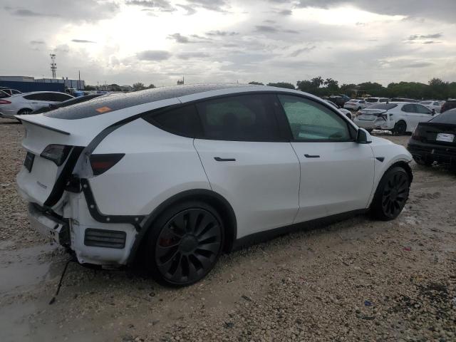5YJYGDEF5MF194650 - 2021 TESLA MODEL Y Weiß Foto 3