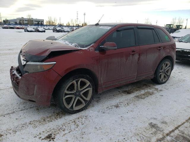 2FMDK4AK1EBA69638 - 2014 FORD EDGE SPORT RED photo 1