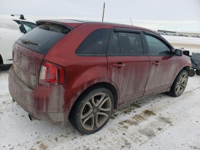 2FMDK4AK1EBA69638 - 2014 FORD EDGE SPORT RED photo 3