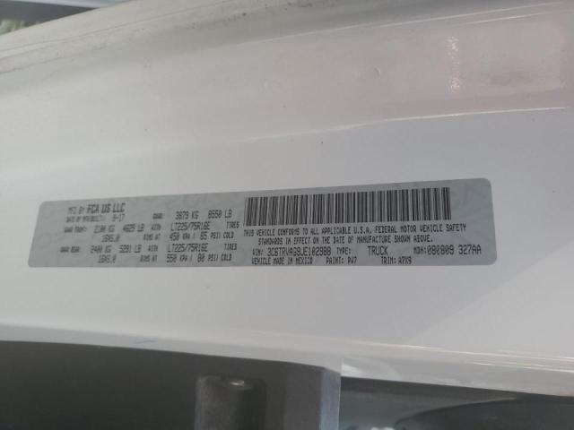 3C6TRVAG9JE102988 - 2018 RAM PROMASTER 1500 STANDARD Սպիտակ լուսանկար 10