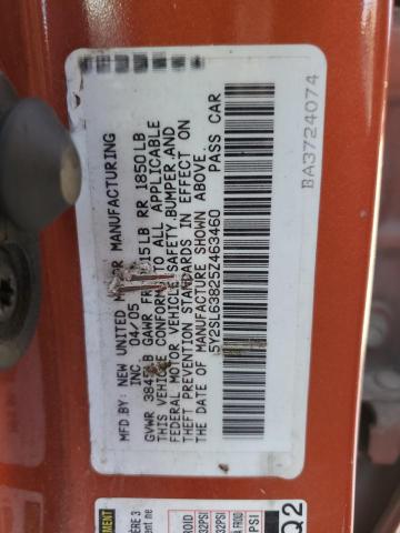 5Y2SL63825Z463460 - 2005 PONTIAC VIBE ORANGE photo 13