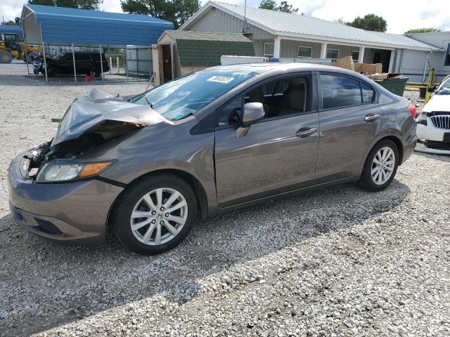 2HGFB2F92CH535516 - 2012 HONDA CIVIC EXL BROWN photo 1