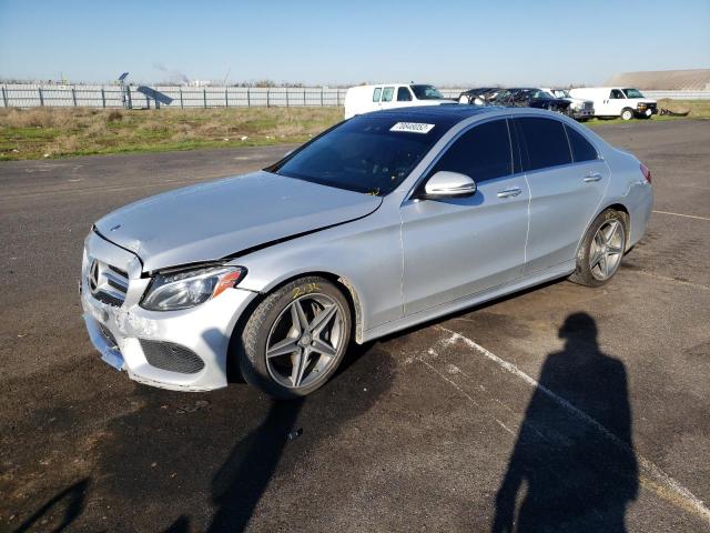 55SWF4KB7GU136294 - 2016 MERCEDES-BENZ C 300 4MATIC SILVER photo 1